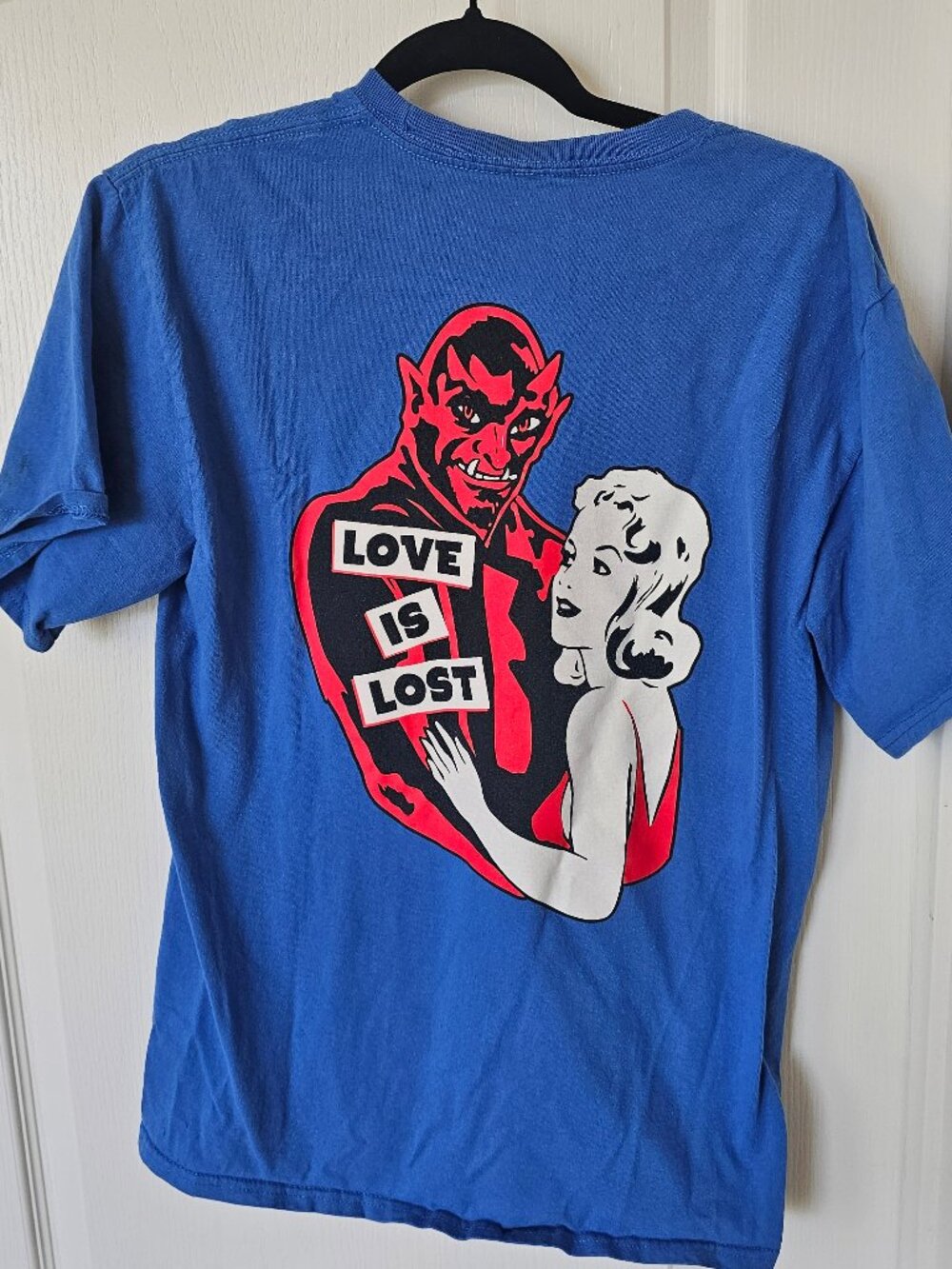 **Small Stains** Empyre "Love Is Lost" Double-Sided Graphic Blue Cotton T-Shirt